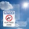 Signmission Gun Free Zone Sign With Symbol, 7 in W x Rectangle, Vinyl Decal OS-2PACK-NS-D-710-V-13178 - alternate 4